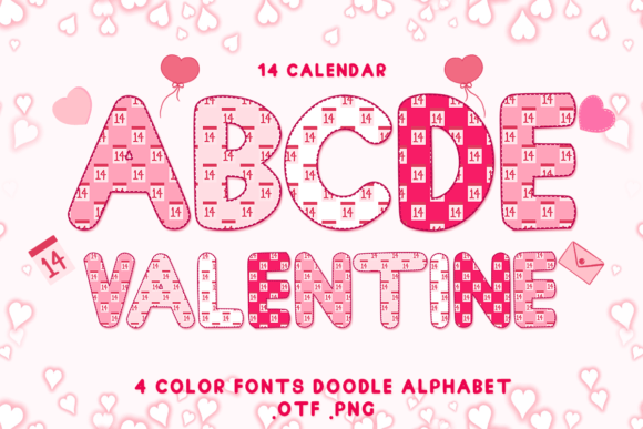 14 Calendar: A Colorful Font for Every Creative Need