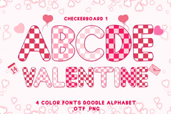Checkerboard 1: A Creative Color Font for Valentine's Day & Beyond