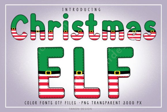 Christmas Elf: A Festive Color Font for Your Holiday Designs