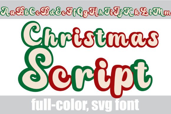 Christmas Script: A Festive Full-Color Font for Your Holiday Designs