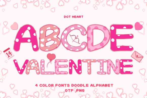 Dot Heart: A Playful Color Font for Creative Projects
