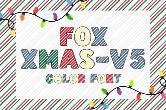 Fox Xmas-v5: A Festive Color Font for Creative Projects