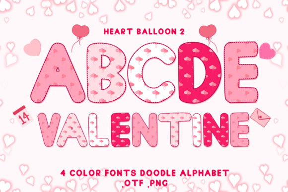 Heart Balloon 2: A Color Font That Pops with Personality