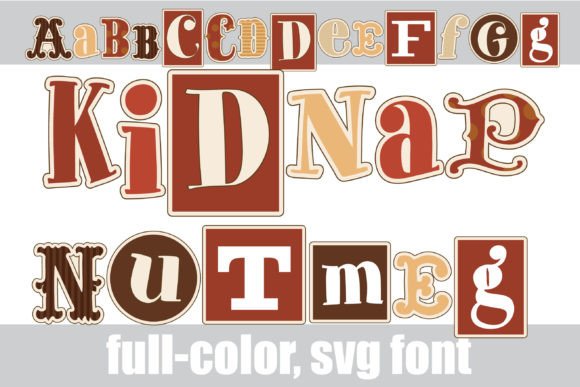 Kidnap Nutmeg: A Thanksgiving-Inspired Ransom Note Font