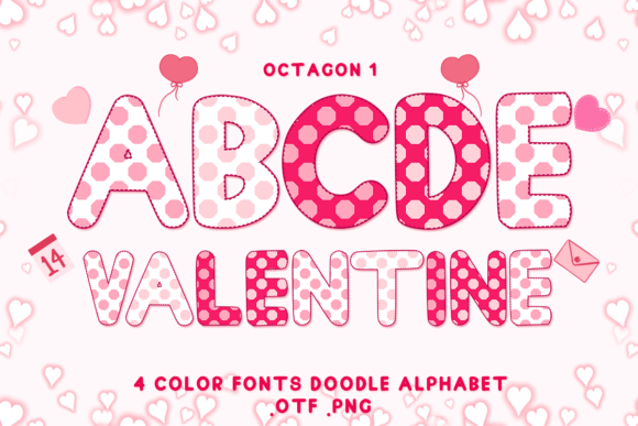 Octagon 1: A Playful Color Font for Your Valentine's Day Projects