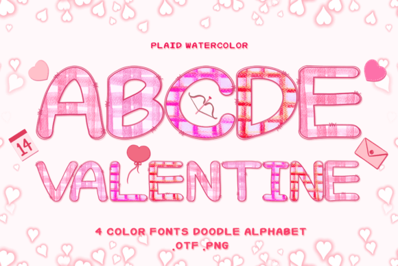 Plaid Watercolor: A Creative Font for Heartfelt Design