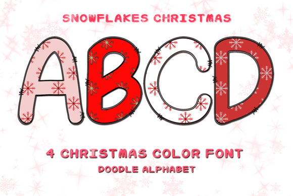 Snowflakes: Adorable Color Fonts for Festive Designs